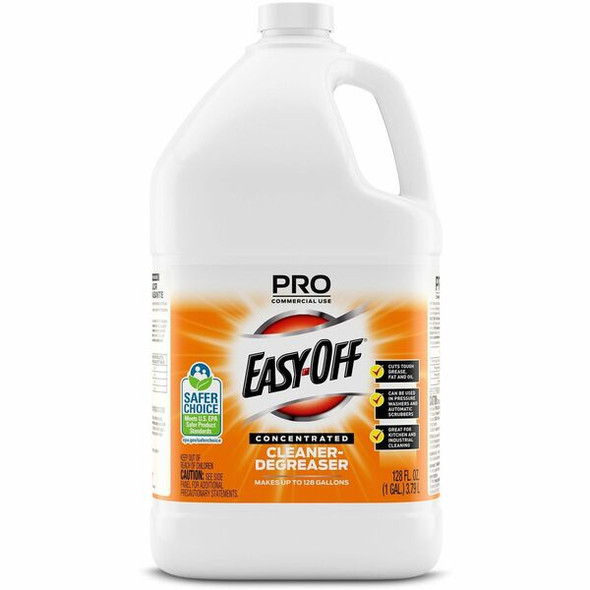 Professional Easy-Off Heavy Duty Cleaner Degreaser - Concentrate - 128 fl oz (4 quart) - 1 Each - Green
