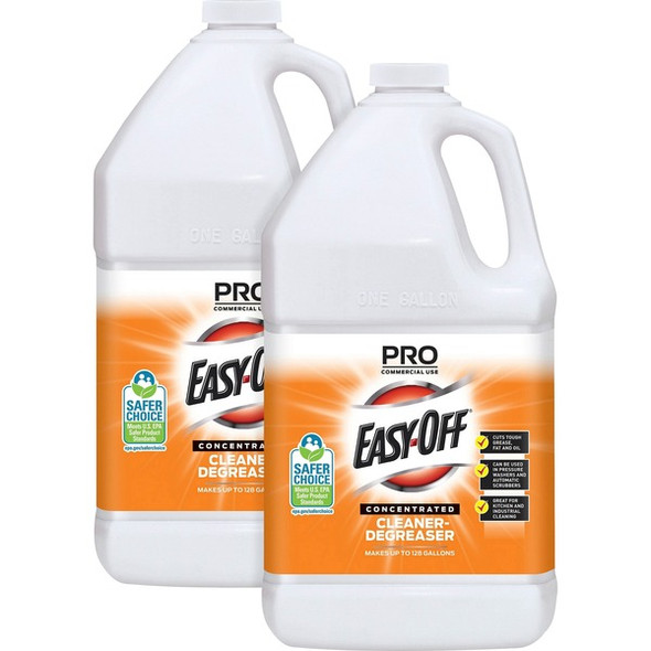 Professional Easy-Off Heavy Duty Cleaner Degreaser - Concentrate - 128 fl oz (4 quart) - 2 / Carton - Green