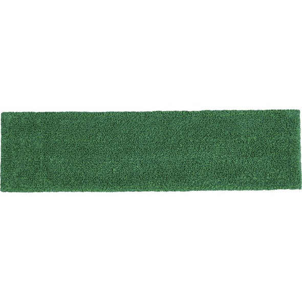 Rubbermaid Commercial Adaptable Flat Mop Microfiber Pad - 19.5" Length x 5.5" Depth - MicroFiber - Green - 1Each