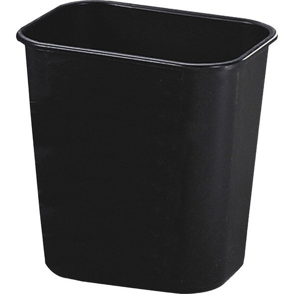 Rubbermaid Commercial 13 QT Standard Deskside Wastebaskets - 3.25 gal Capacity - Rectangular - Dent Resistant, Rust Resistant, Easy to Clean, Durable - 12.1" Height x 8.3" Width x 11.4" Depth - Plastic - Black - 12 / Carton