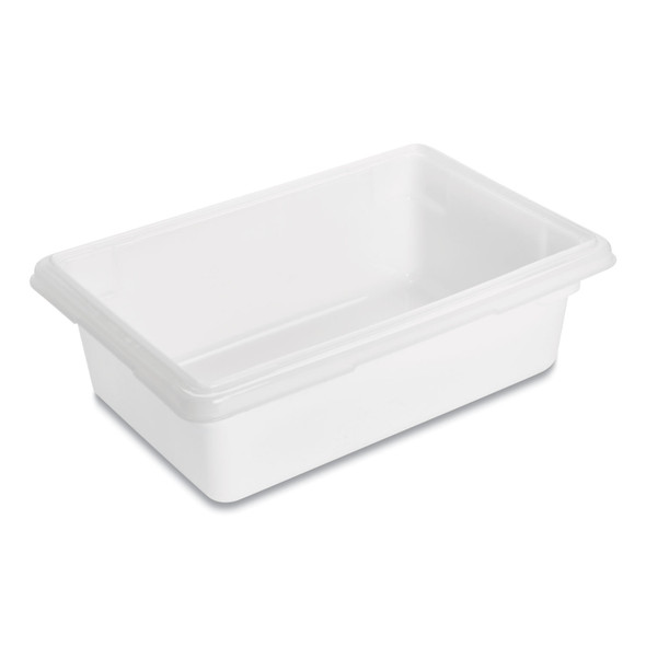 Food/Tote Boxes, 3.5 gal, 18 x 12 x 6, White, Plastic