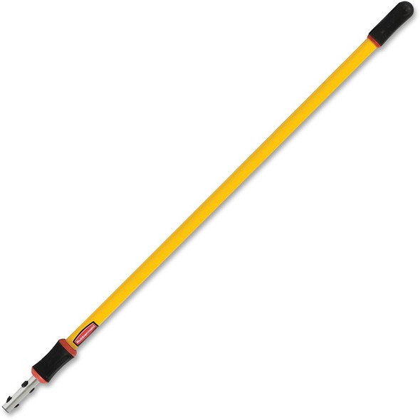 Rubbermaid Commercial 4'-8' Quick Connect Extension Pole - 96" Length - 1.40" Diameter - Yellow - Aluminum - 1 Each