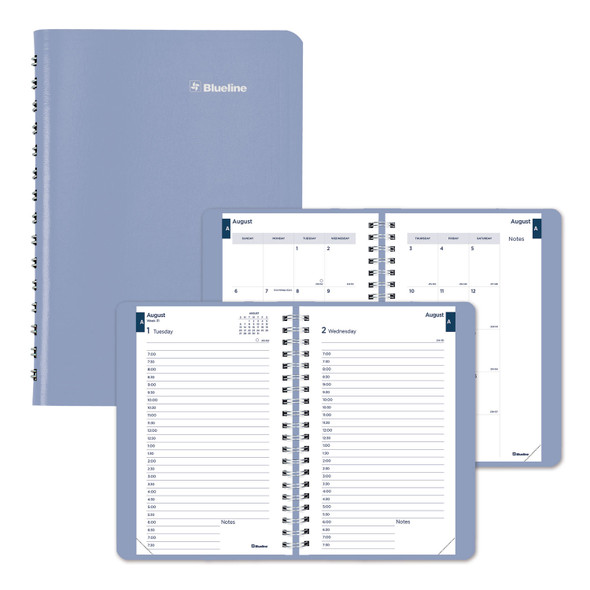 Academic Daily/Monthly Planner, 8 x 5, Cloud Blue Cover, 12-Month (Aug to July): 2023 to 2024