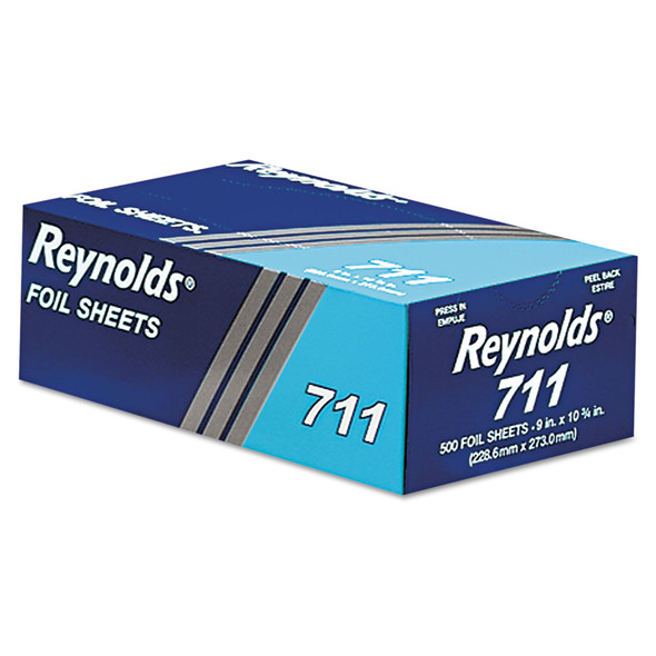 Pop-Up Interfolded Aluminum Foil Sheets, 9 x 10.75, Silver, 500/Box, 6 Boxes/Carton