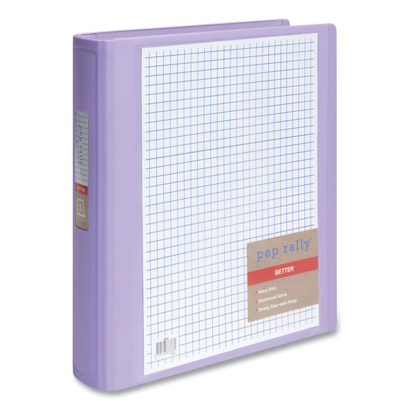 Standard 3-Ring View Binder, 3 Rings, 1" Capacity, 11 x 8.5, Lilac