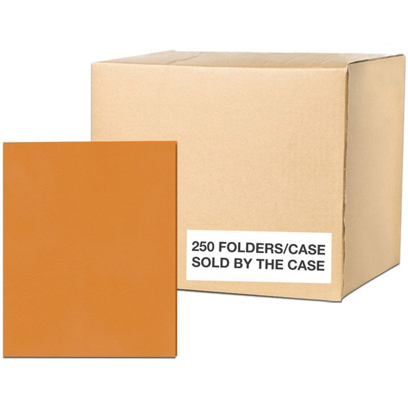 Roaring Spring Letter Pocket Folder - 8 1/2" x 11" - 50 Sheet Capacity - 2 Internal Pocket(s) - Orange - 250 / Carton