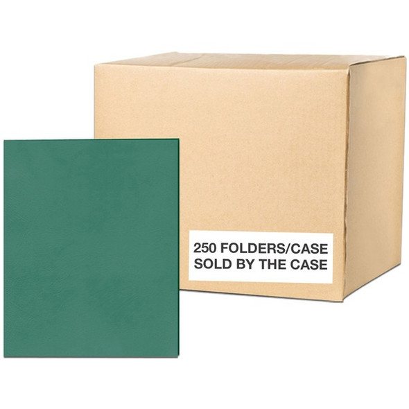 Roaring Spring Letter Pocket Folder - 8 1/2" x 11" - 50 Sheet Capacity - 2 Internal Pocket(s) - Green - 250 / Carton