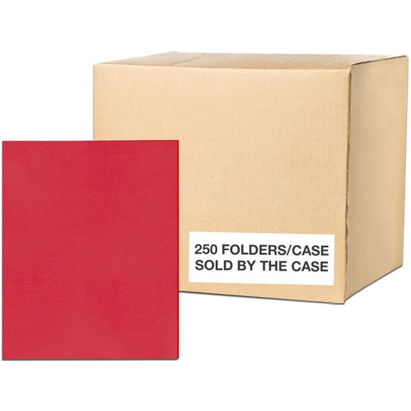 Roaring Spring Letter Pocket Folder - 8 1/2" x 11" - 50 Sheet Capacity - 2 Internal Pocket(s) - Red - 250 / Carton