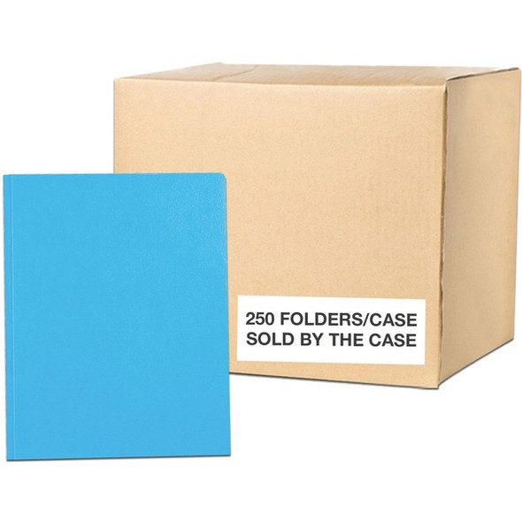 Roaring Spring Letter Fastener Folder - 8 1/2" x 11" - 50 Sheet Capacity - 3 x Prong Fastener(s) - 2 Internal Pocket(s) - Light Blue - 250 / Carton