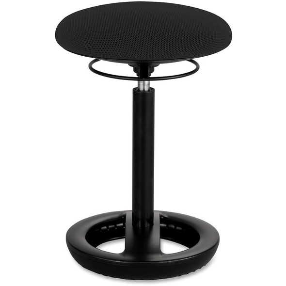 Safco TWIXT Ergo Desk Height Chair - Black Polypropylene, Nylon, Vinyl Seat - Rounded Base - 1 Each
