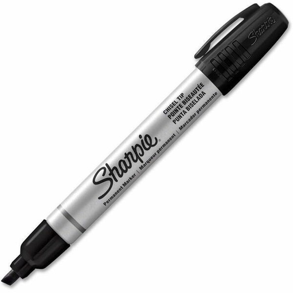 Sharpie Pro Chisel Tip Markers - Chisel Marker Point Style - Black - Metal Barrel - 1 Each