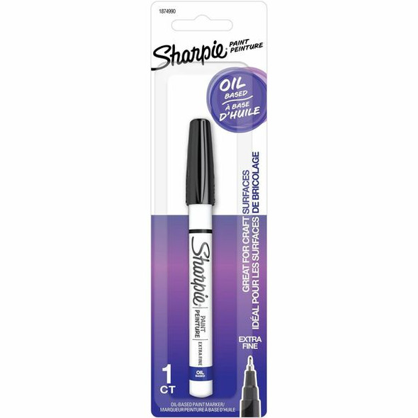 Sharpie Oil-Based Paint Markers - Extra Fine Marker Point - Black Oil Based Ink - Metal Barrel - 1 Pack