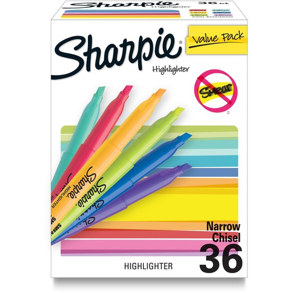 Sanford Sharpie Highlighter - Chisel Marker Point StyleDry Ink - 36 / Box