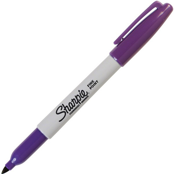 Sharpie Fine Point Permanent Marker - Fine Marker Point - 1 mm Marker Point Size - Purple - 1 / Box