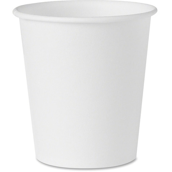 Solo 3 oz Treated Paper Water Cups - 100 / Pack - White - Paper - Water