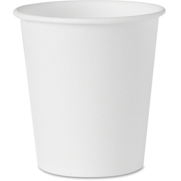Solo 3 oz Treated Paper Water Cups - 100.0 / Pack - 50 / Carton - White - Paper - Water