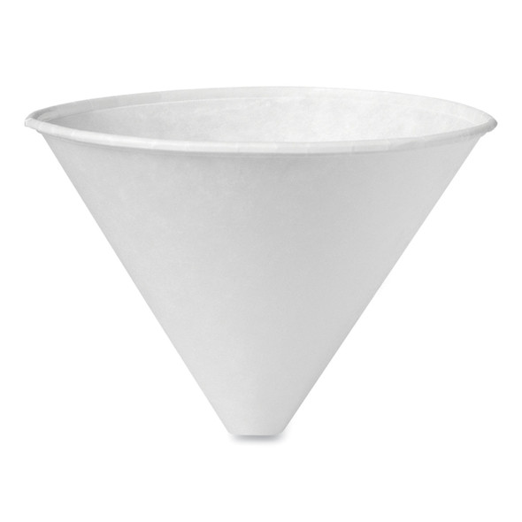 Bare Eco-Forward Treated Paper Funnel Cups, ProPlanet Seal, 6 oz, 250/Bag, 10/Carton