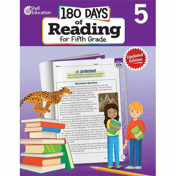 Shell Education 180 Days of Reading for Fifth Grade, 2nd Edition Printed Book - Grade 5 - English