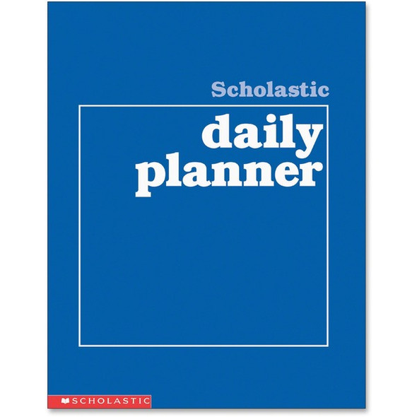 Scholastic Daily Planner - Academic - Daily, Weekly, Yearly - 8 1/2" x 11" White Sheet - Blue CoverClass Schedule - 1 Each