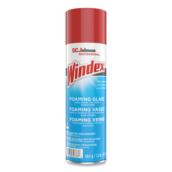 Foaming Glass Cleaner, Fresh, 20 oz Aerosol Spray