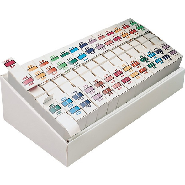 Smead BCCR Bar-Style Color-Coded Labels - "Alphabet" - 1 1/4" Width x 1" Length - Assorted - 500 / Box