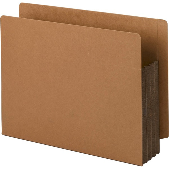 Smead Straight Tab Cut Letter Recycled File Pocket - 8 1/2" x 11" - 3 1/2" Expansion - 1 Pocket(s) - Top Tab Location - Redrope - Dark Brown - 30% Recycled - 10 / Box