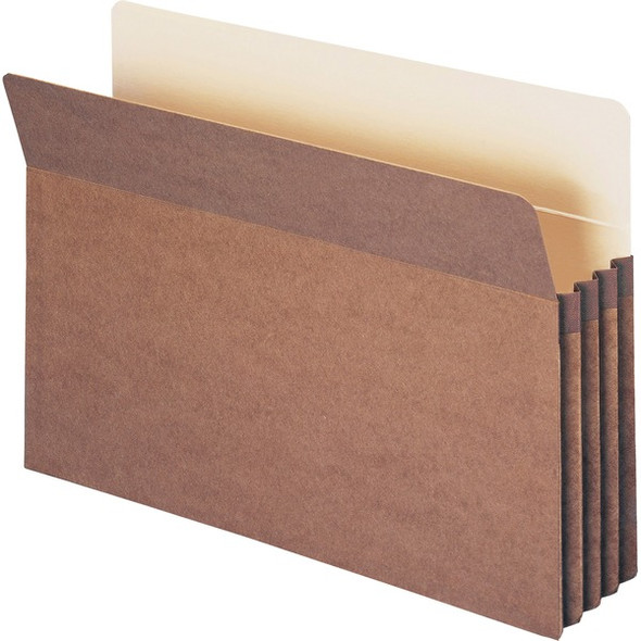 Smead Straight Tab Cut Legal Recycled File Pocket - 8 1/2" x 14" - 3 1/2" Expansion - Top Tab Location - Redrope, Kraft - Redrope - 30% Recycled - 25 / Box