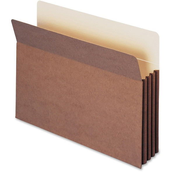 Smead TUFF Straight Tab Cut Legal Recycled File Pocket - 8 1/2" x 14" - 800 Sheet Capacity - 3 1/2" Expansion - Redrope - 30% Recycled - 10 / Box