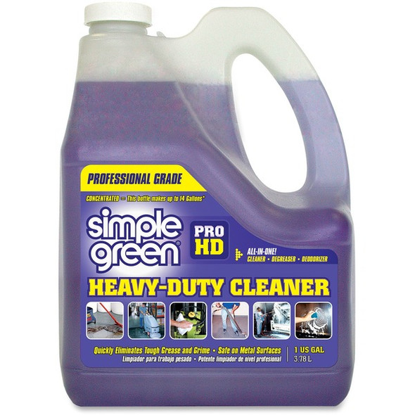 Simple Green Pro HD All-In-One Heavy-Duty Cleaner - For Wood, Vinyl, Concrete, Metal Surface - Concentrate - 128 fl oz (4 quart) - 1 Each - Chlorine-free, Phosphate-free, Non-corrosive - Clear