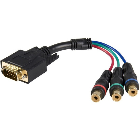 StarTech.com Cable adapter - RCA breakout - HD15 (m) - component (f) - 6in - Connect a VGA output (video card, etc.) to a display/monitor that uses Component video input