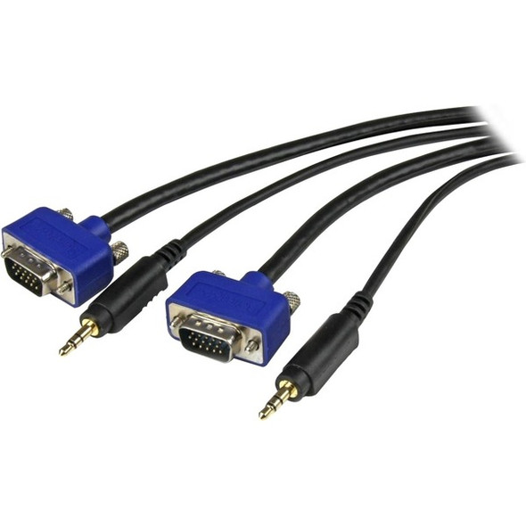 StarTech.com 6 ft Coax High Resolution Monitor VGA Cable w/ Audio - HD15 M/M - Make VGA video and audio connections using a single, high quality cable - 6ft vga cable - 6ft vga video cable - 6ft vga monitor cable -6ft hd15 to hd15 cable