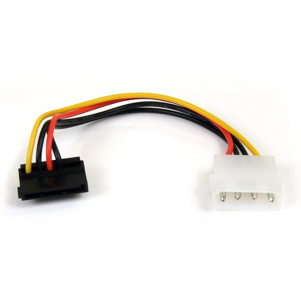StarTech.com 6in 4 Pin LP4 to Right Angle SATA Power Cable Adapter - Power a Serial ATA hard drive from a conventional LP4 power supply connection - LP4 to sata adapter - LP4 to sata power - 4 pin to sata power - 6in LP4 to sata cable - lp4 to sata