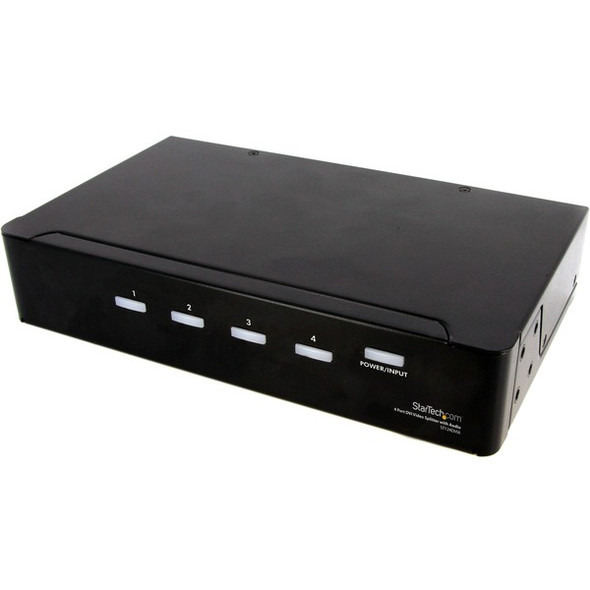 StarTech.com 4 Port DVI Video Splitter with Audio - Split a DVI source with audio to up to four displays - dvi video splitter - 4 port dvi splitter - DVI Splitter with Audio -DVI Digital Video Splitter