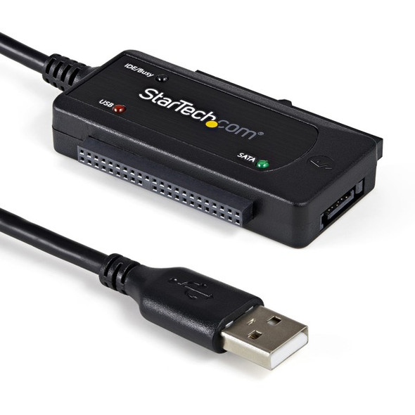 StarTech.com USB 2.0 to SATA/IDE Combo Adapter for 2.5/3.5" SSD/HDD - Quickly and easily connect SATA and/or IDE hard drives through USB 2.0 - usb to ide adapter - usb to sata converter - usb to sata adaptor - usb to sata dongle - usb to sata hdd