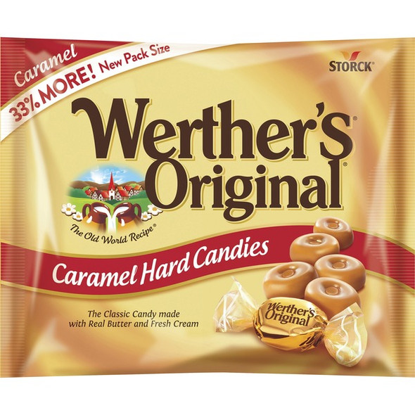 Werther's Original Hard Caramel Candies - Caramel - Individually Wrapped - 12 oz - 1 Each