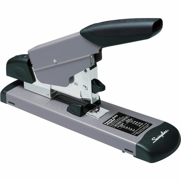 Swingline Heavy-Duty Stapler - 160 of 20lb Paper Sheets Capacity - 210 Staple Capacity - Full Strip - 1 Each - Gray, Black