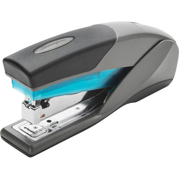 Swingline Optima 25 Reduced Effort Stapler - 25 of 20lb Paper Sheets Capacity - 210 Staple Capacity - Full Strip - 1/4" Staple Size - 1 Each - Blue, Gray