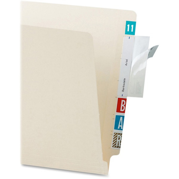 Tabbies Self-adhesive File Folder Label Protectors - 3 1/2" x 2" Sheet - Rectangular - Clear - 5 / Box