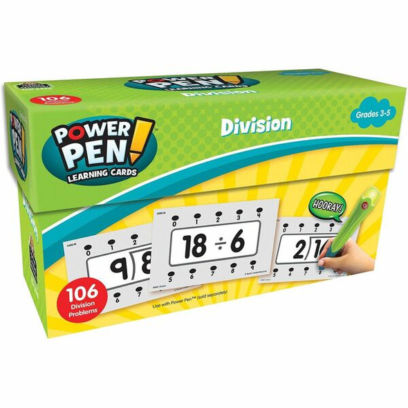 Teacher Created Resources Power Pen Division Cards - Theme/Subject: Learning - Skill Learning: Division - 53 Pieces - 1 Each