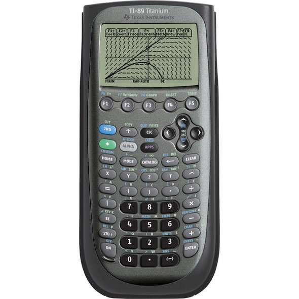 Texas Instruments TI-89 Titanium Graphing Calculator - Date, Clock, Battery Backup - 2.70 MB, 188 KB - ROM, RAM - 100 x 160 - Battery Powered - 4 - AAA - 1" x 3.5" x 7.3" - Black - 1 Each