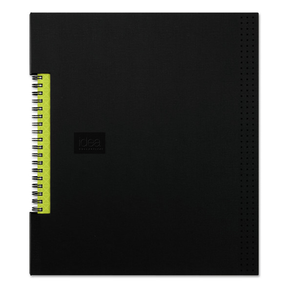 Idea Collective Professional Wirebound Hardcover Notebook, 1-Subject, Medium/College Rule, Black Cover, (80) 11 x 8.5 Sheets