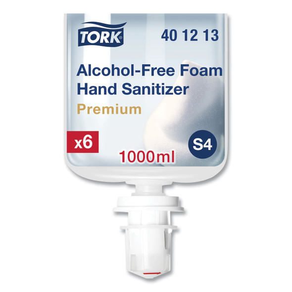 Premium Alcohol-Free Foam Sanitizer, 1 L Bottle, Unscented, 6/Carton