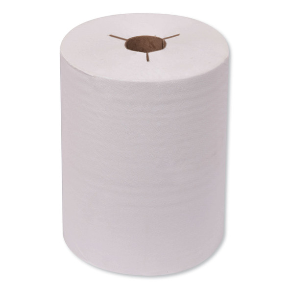 Universal Hand Towel Roll, Notched, 1-Ply, 8" x 425 ft, Natural White, 12 Rolls/Carton