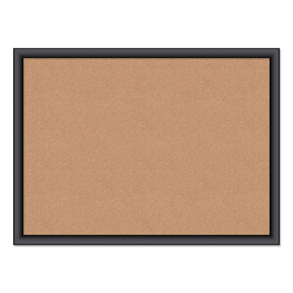 Cork Bulletin Board, 23 x 17, Tan Surface, Black Frame