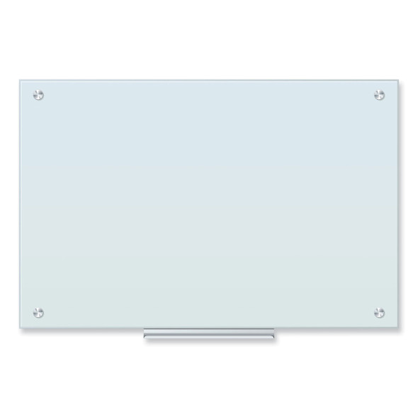 Glass Dry Erase Board, 35 x 23, White Surface