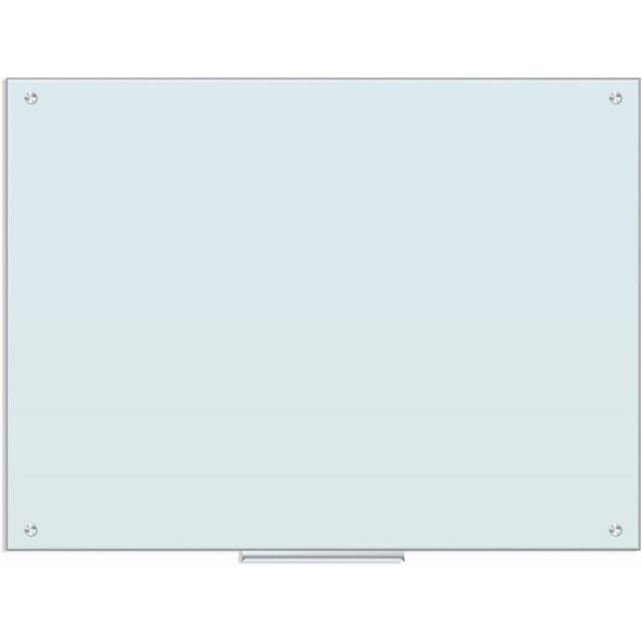 U Brands Magnetic Glass Dry Erase Board - 35" (2.9 ft) Width x 47" (3.9 ft) Height - Frosted White Tempered Glass Surface - Rectangle - Horizontal/Vertical - Magnetic - 1 Each