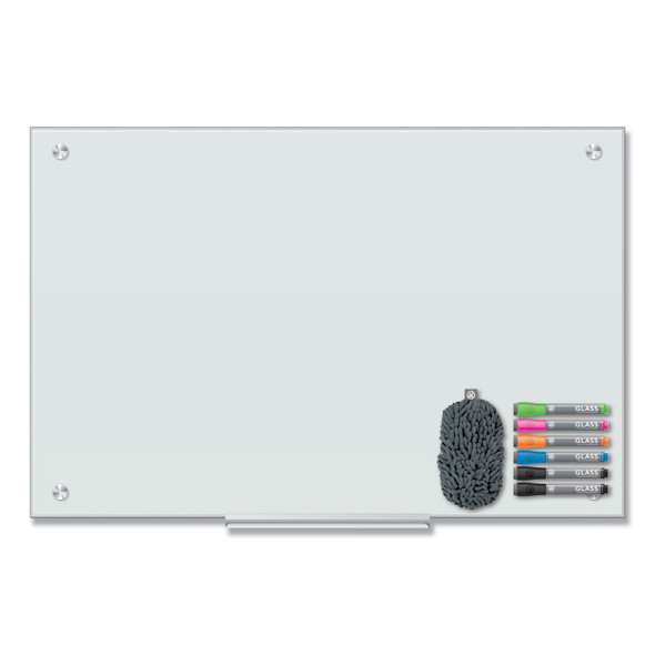 Magnetic Glass Dry Erase Board Value Pack, 35" x 23", Frosted White