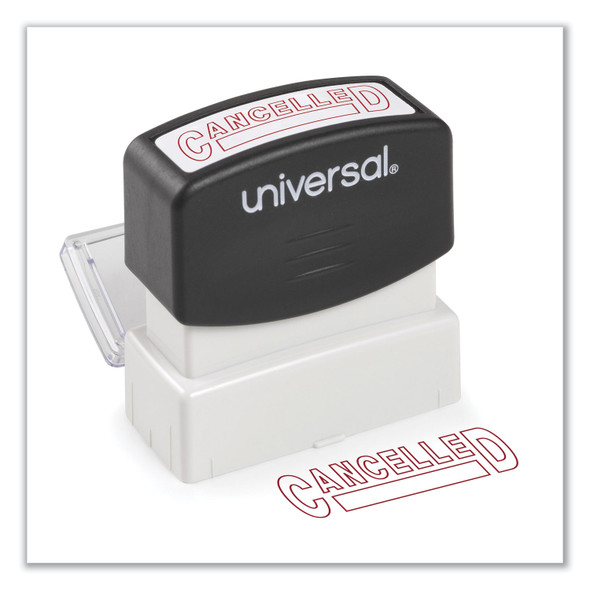 Message Stamp, CANCELLED, Pre-Inked One-Color, Red