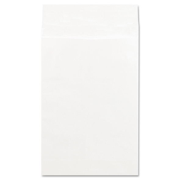 Deluxe Tyvek Expansion Envelopes, Open-End, 2" Capacity, #15 1/2, Square Flap, Self-Adhesive Closure, 12 x 16, White, 100/Box
