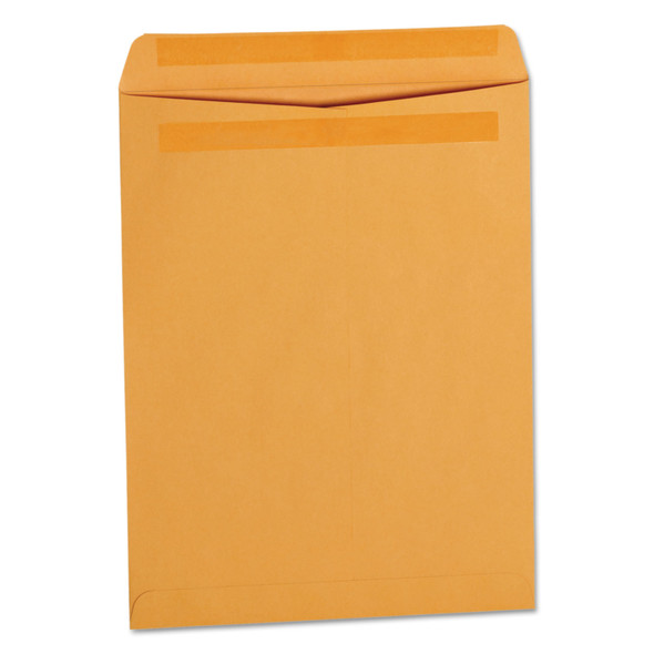 Self-Stick Open End Catalog Envelope, #13 1/2, Square Flap, Self-Adhesive Closure, 10 x 13, Brown Kraft, 250/Box